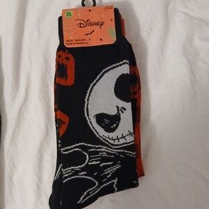 Disney Black and Gray Jack Skellington Socks